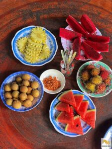 Trópusi gyümölcs kóstolás