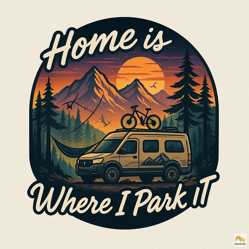 Home is where I park it logó